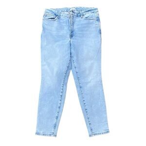 Good American Good Classic High Rise Skinny Blue Wash Jeans Size 14/ 15 36x28